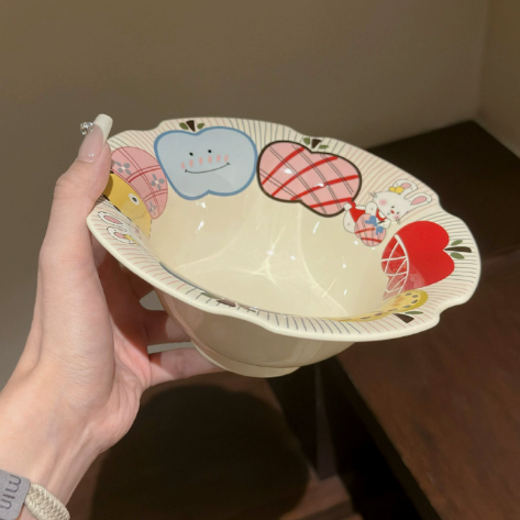 Apple Rabbit Series Ceramic Soup Bowl