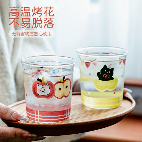 Fruity Apple Style Glass Cup
