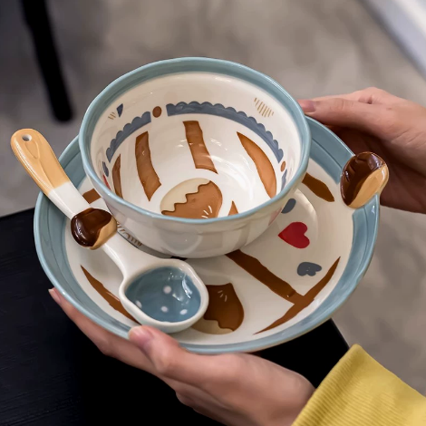 Chestnut Ceramic Dinnerware Set · 7-piece