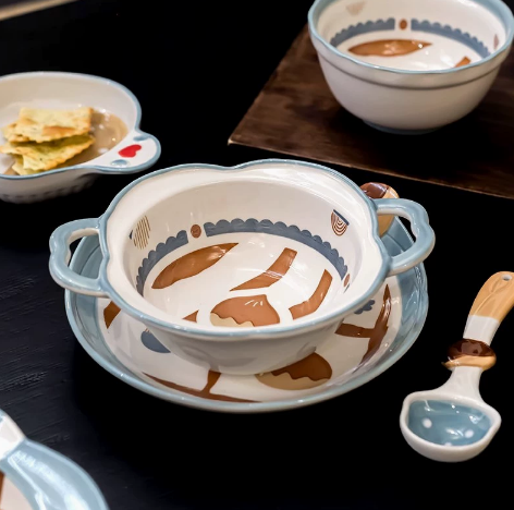 Chestnut Ceramic Dinnerware Set · 7-piece