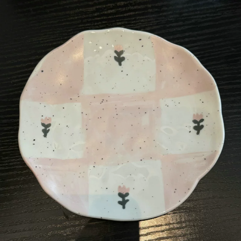 Floral Design Hand-Painted Ceramic Tableware