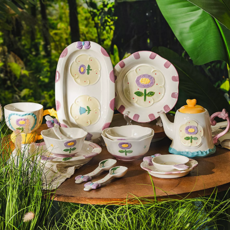 Hoshino Flower Underglaze Ceramic Tableware