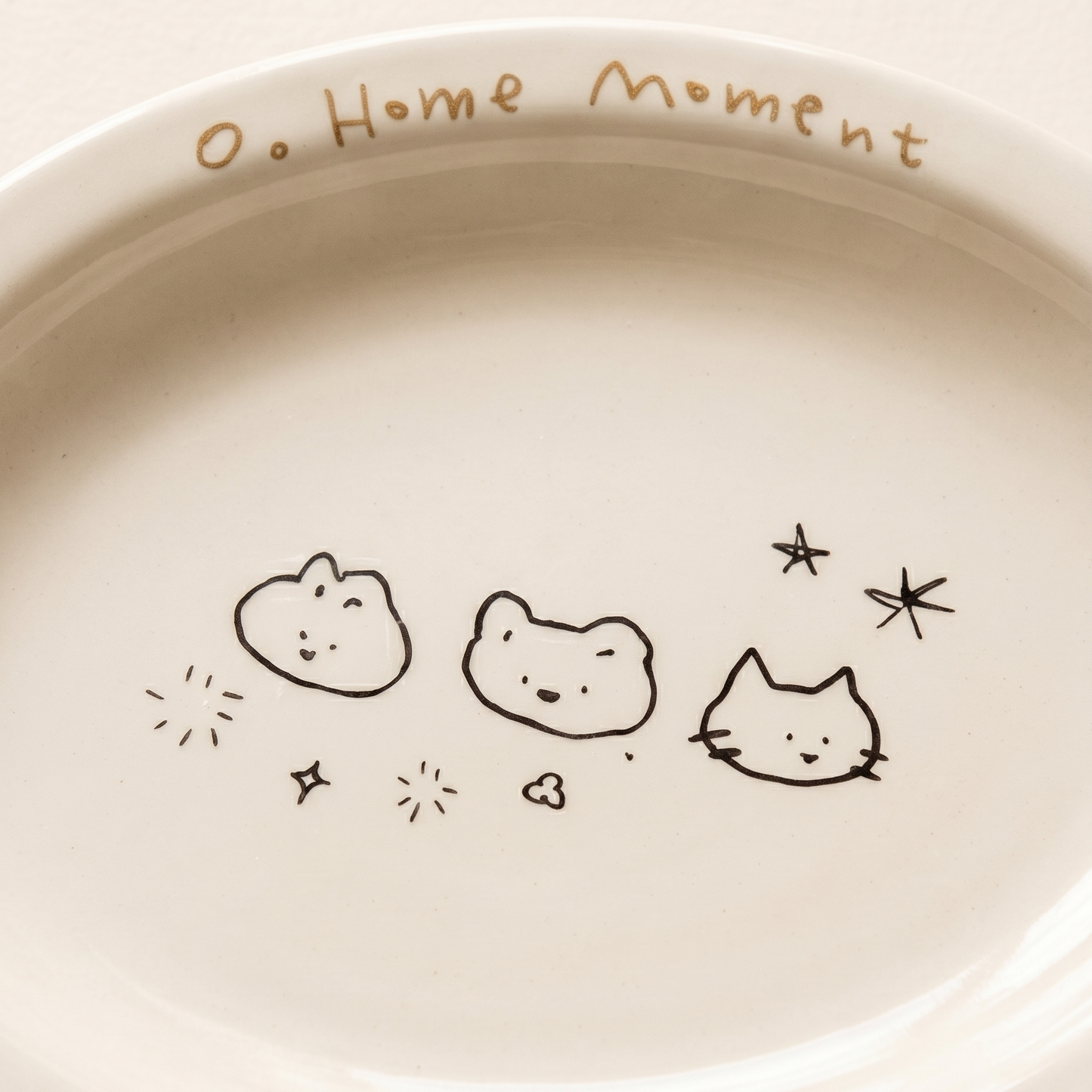 Animal Doodle Illustrated Ceramic Oval Plate styled - MoriMori Home