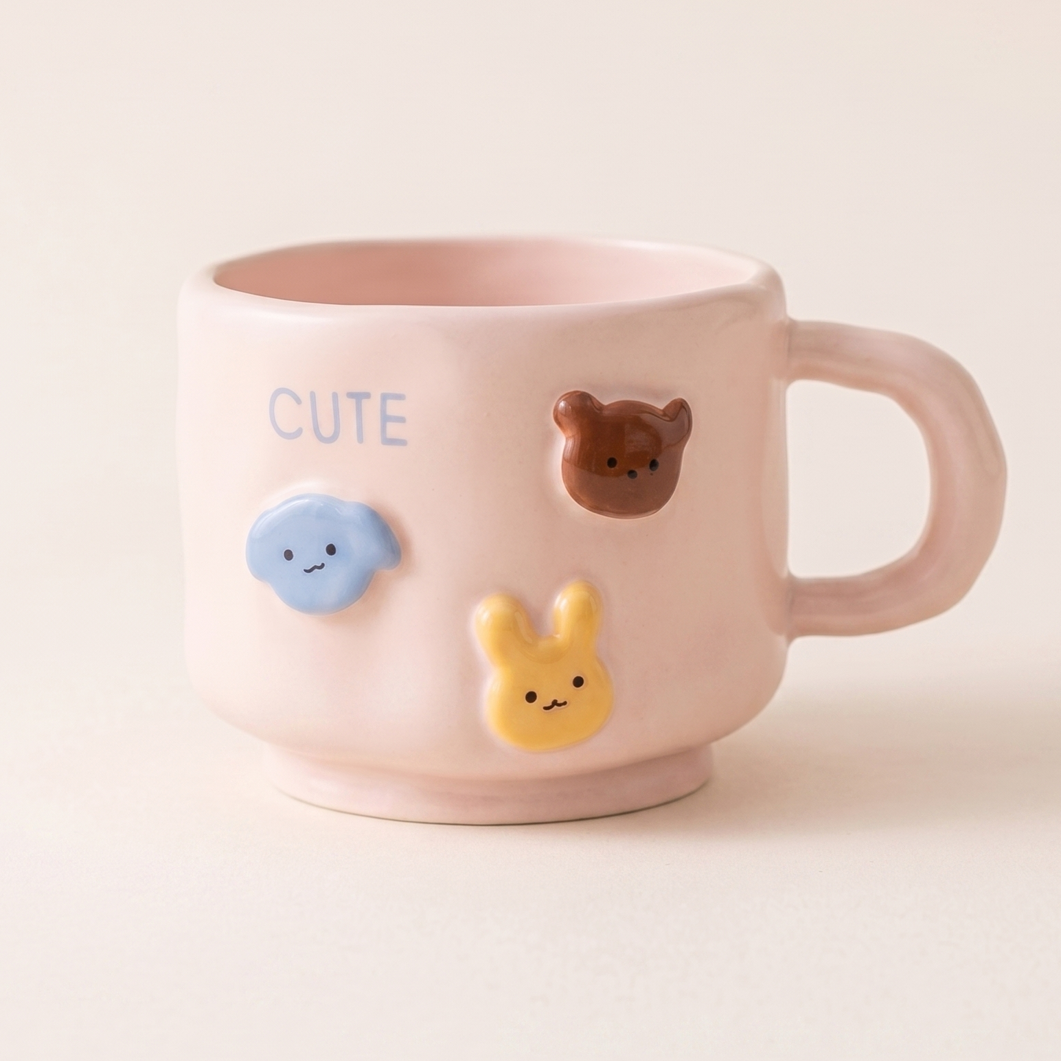 Animals Hand-Pinched Ceramic Mug Sage - MoriMori Home