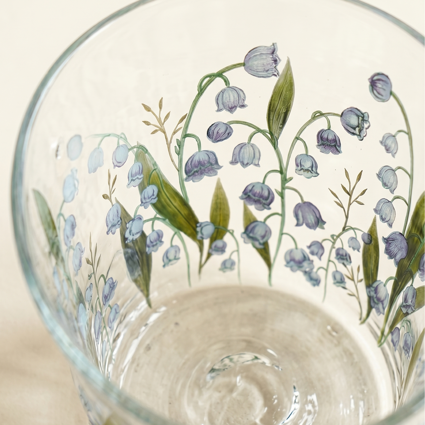 Antique Floral Glass Cup detail - MoriMori Home