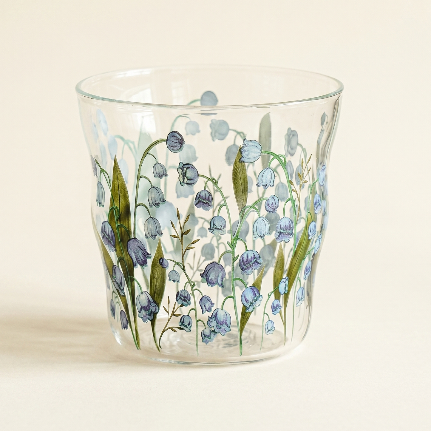 Antique Floral Glass Cup · 10oz