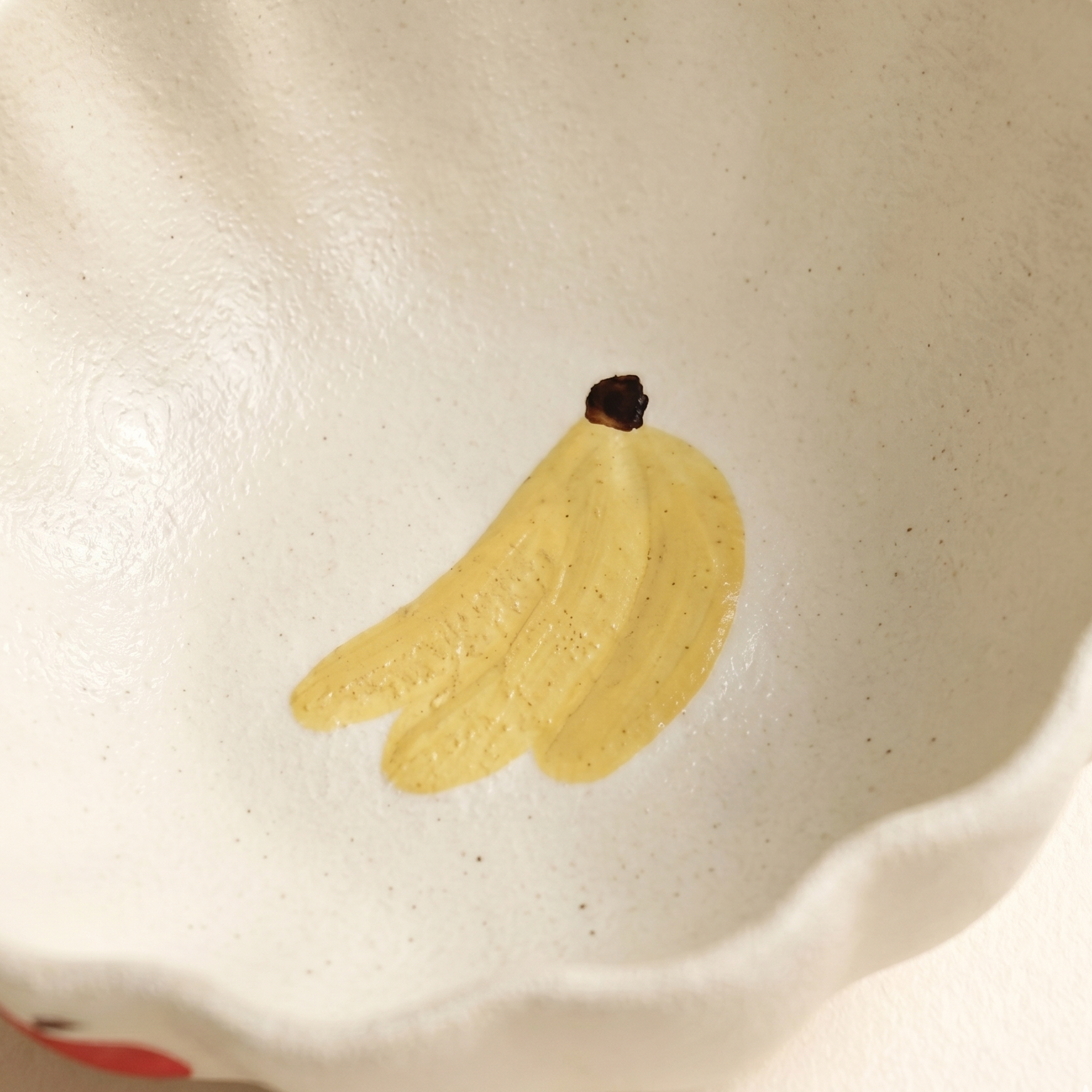 Banana Lace Ceramic Bowl detail - MoriMori Home