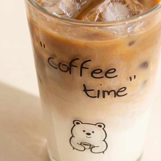 Bear Glass Cold Cup with ice - MoriMori Home
