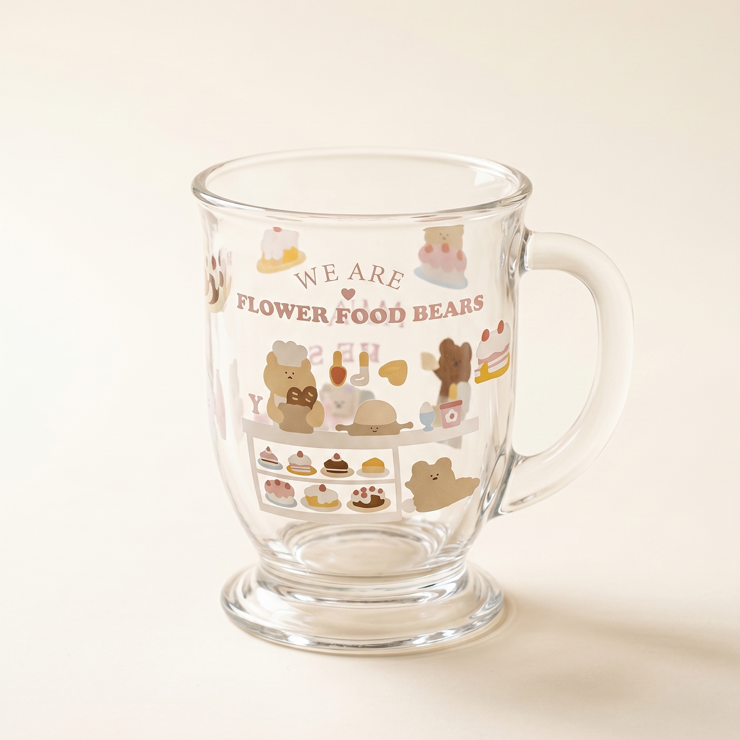 Bear Glass Cup with Handle · 10.5 oz