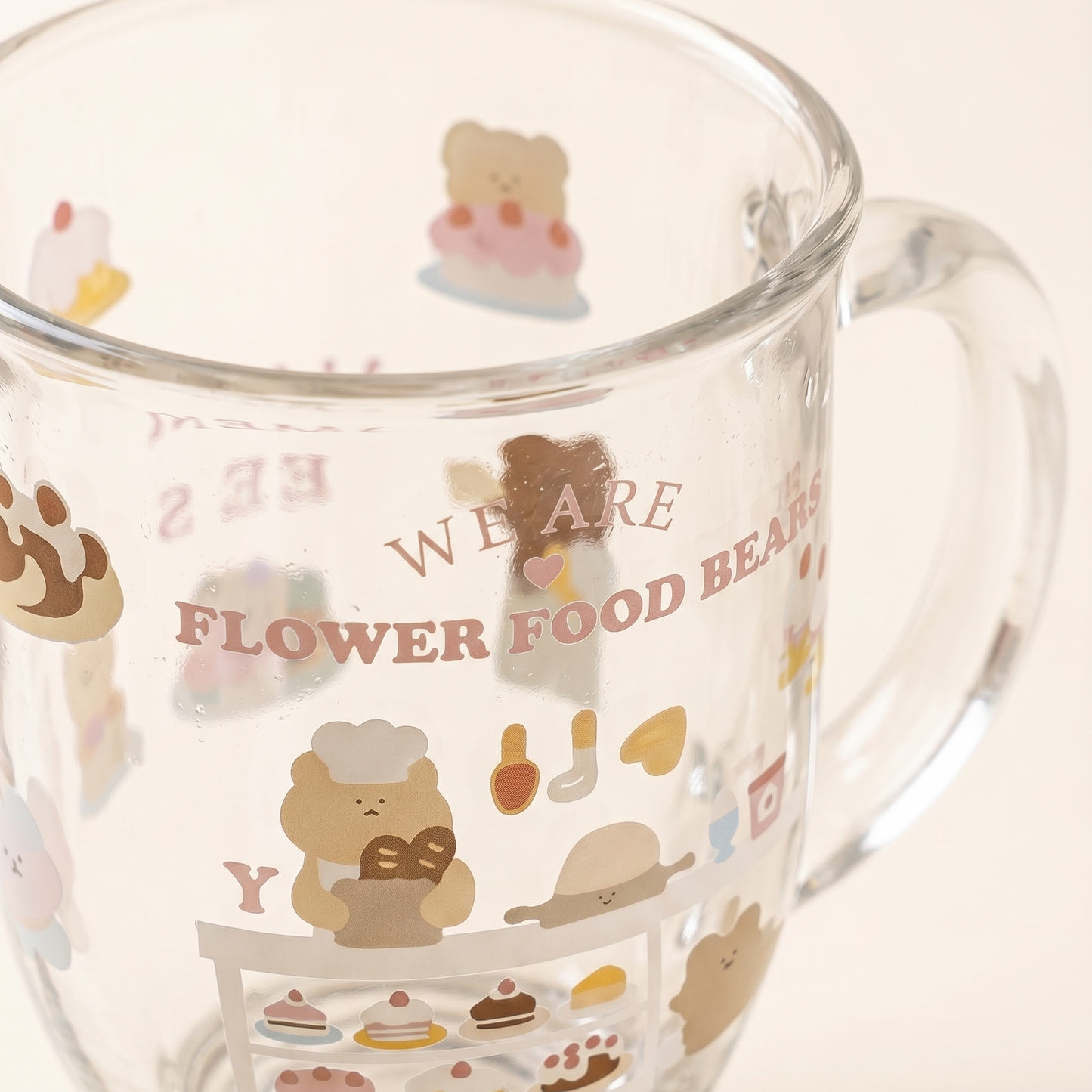 Bear Glass Cup with Handle detail - MoriMori Home