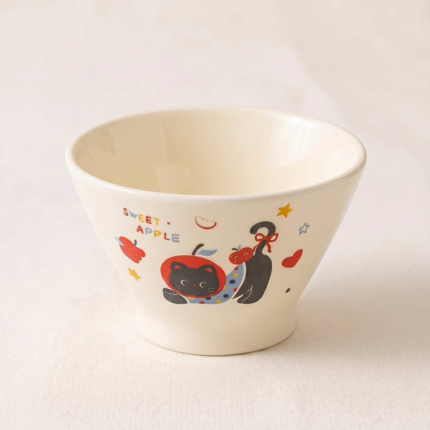 Black Cat Ceramic Bowl detail - MoriMori Home