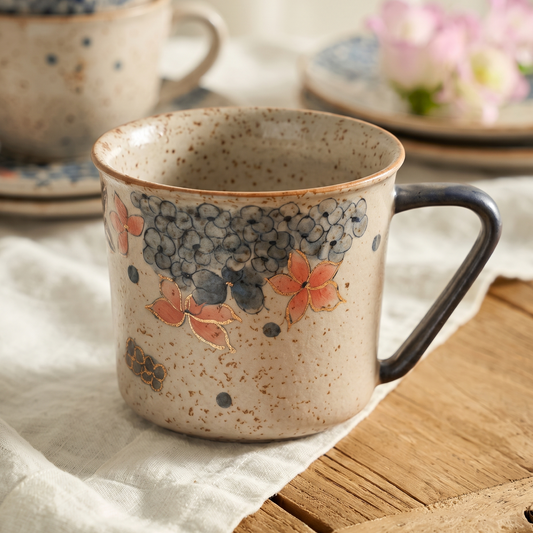 Blue Hydrangea Hand-Painted Coffee Mug