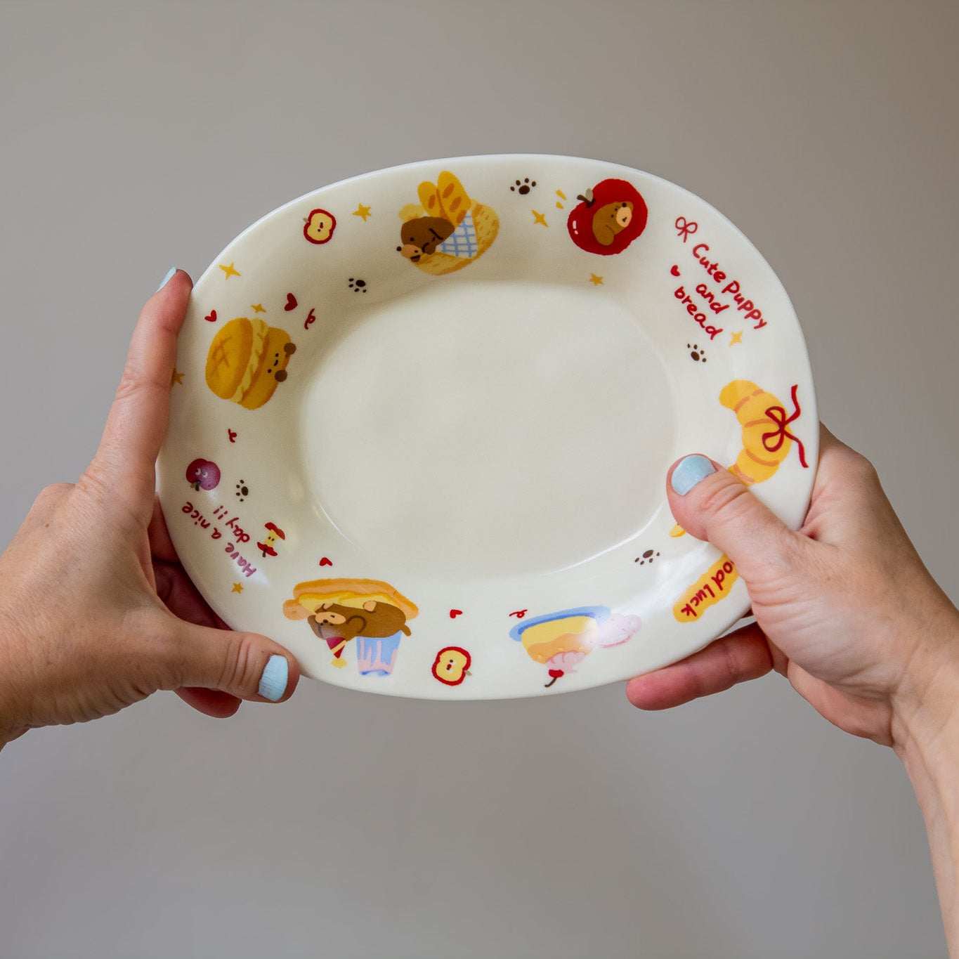 Bread Morning Ceramic Oval Plate lifestyle - MoriMori Home