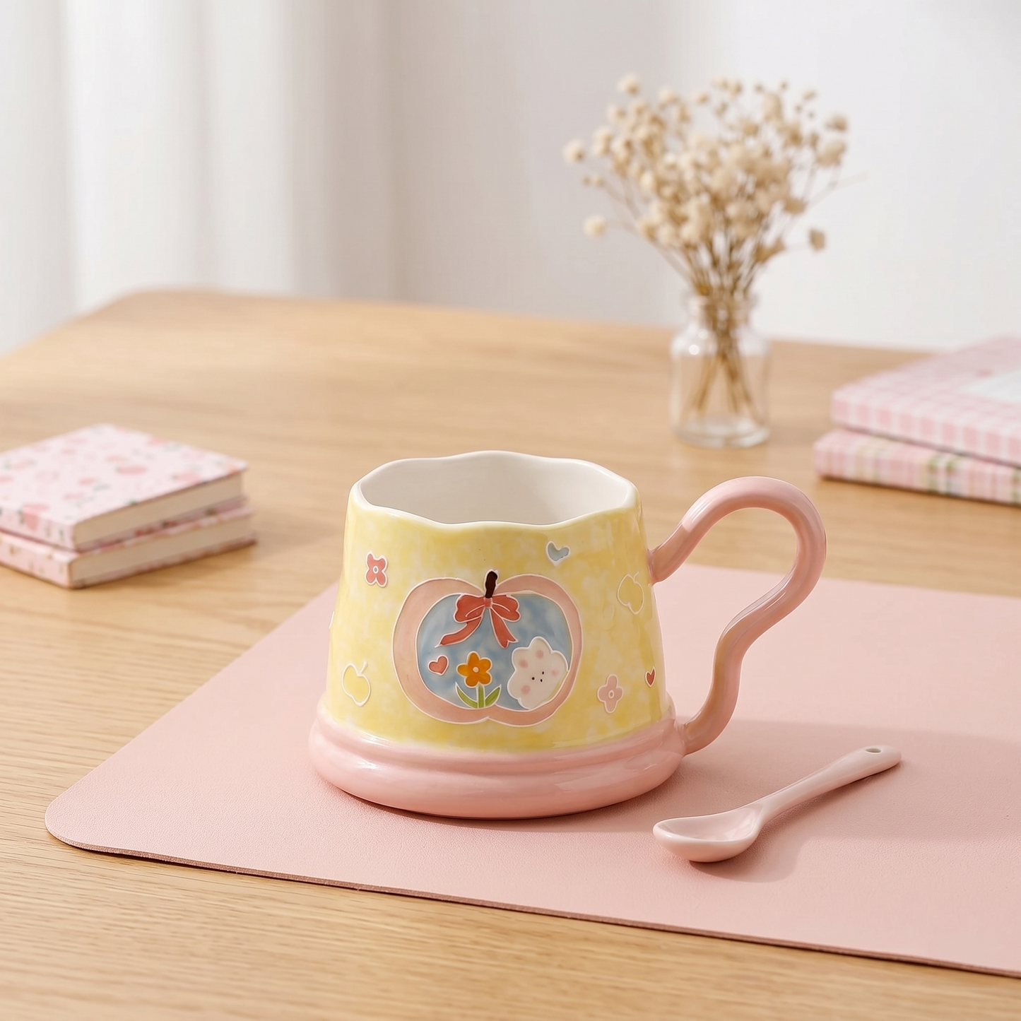 Bunny Blossom Single Mug ·  13oz Butter Yellow