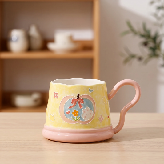 Bunny Blossom Single Mug ·  13oz Butter Yellow