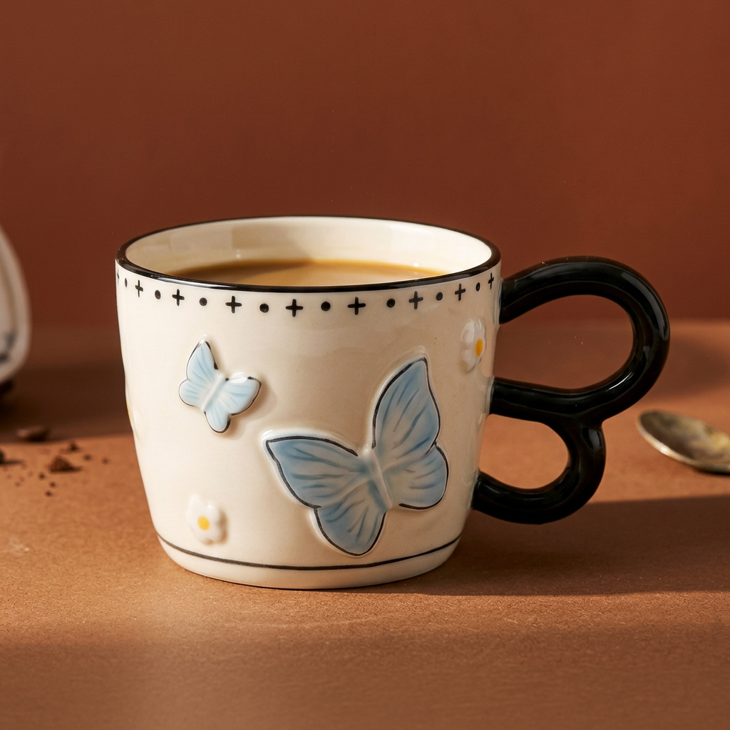 Butterfly Bow Mug · Gift Box