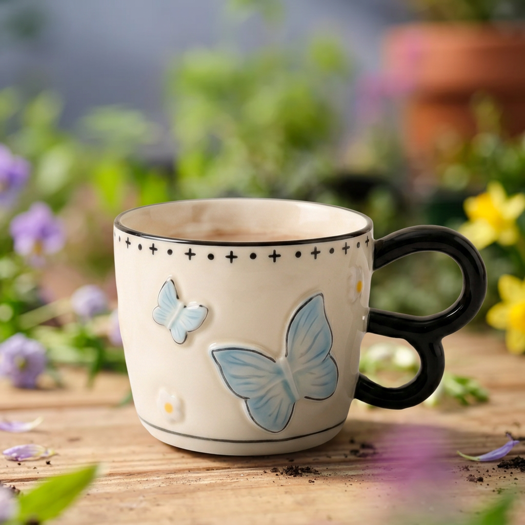 Butterfly Bow Mug · Gift Box