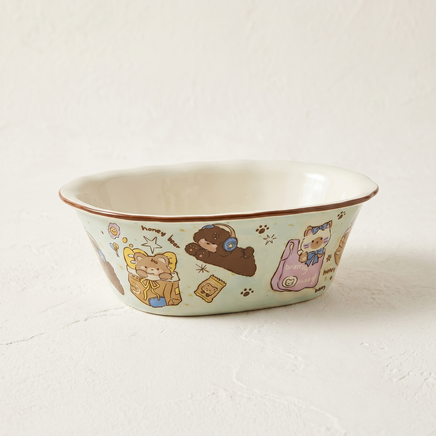 Cartoon Bear Hand-Pinch Bath Bowl · 8"