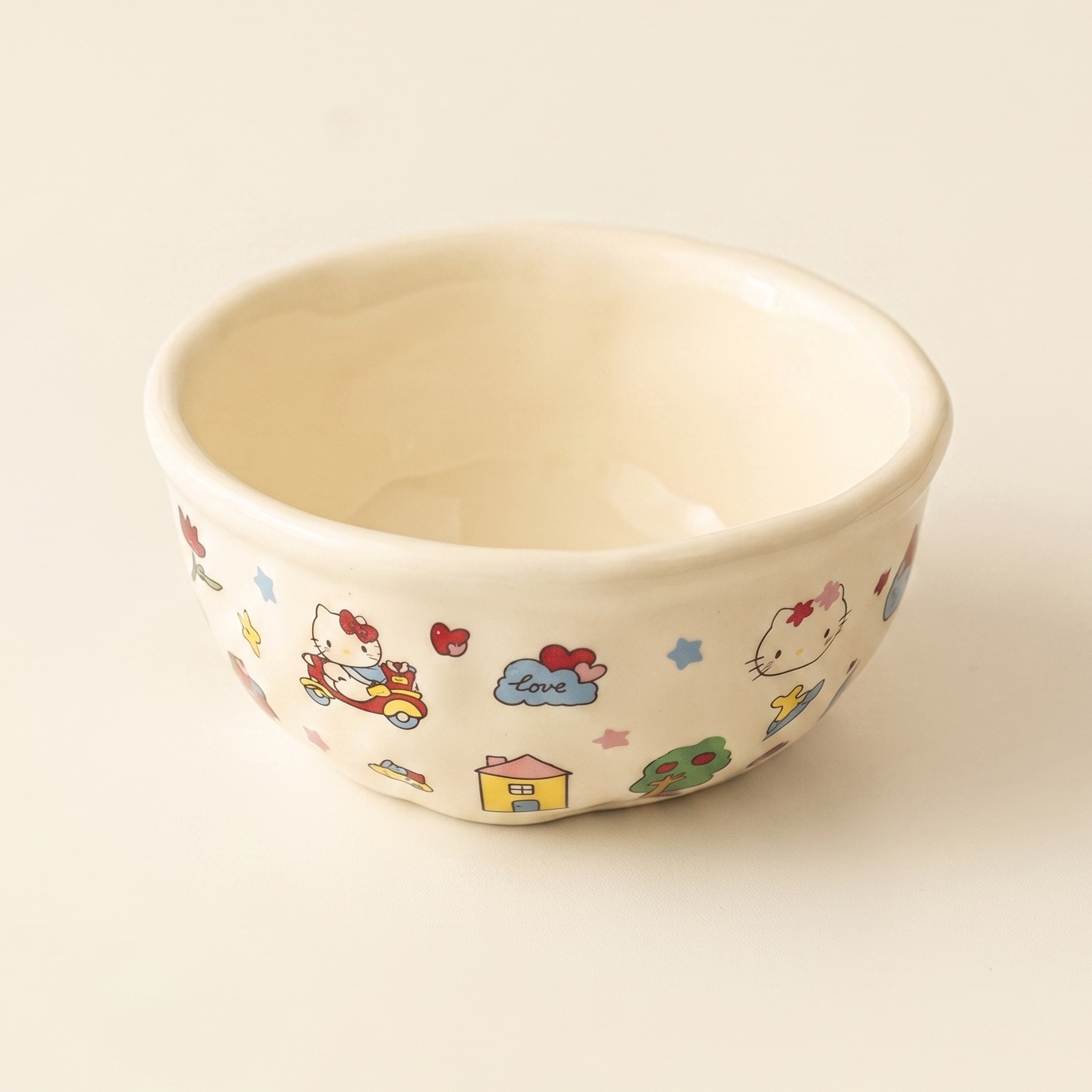Cat Illustrated Ceramic Plate Bowl