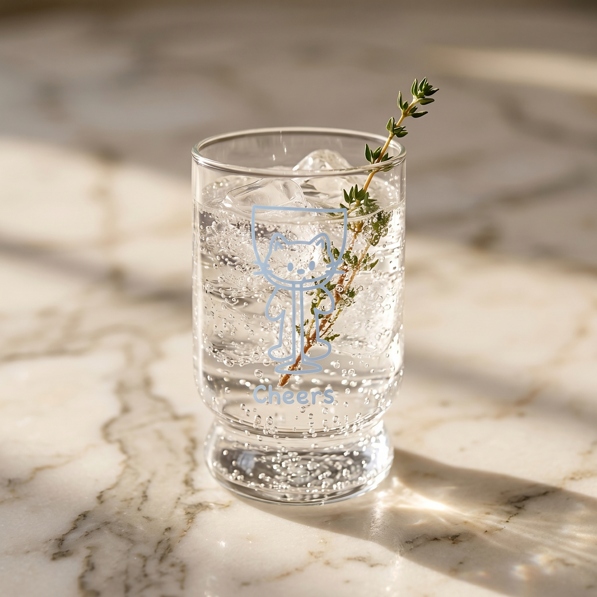 Cat Glass Cold Cup detail - MoriMori Home