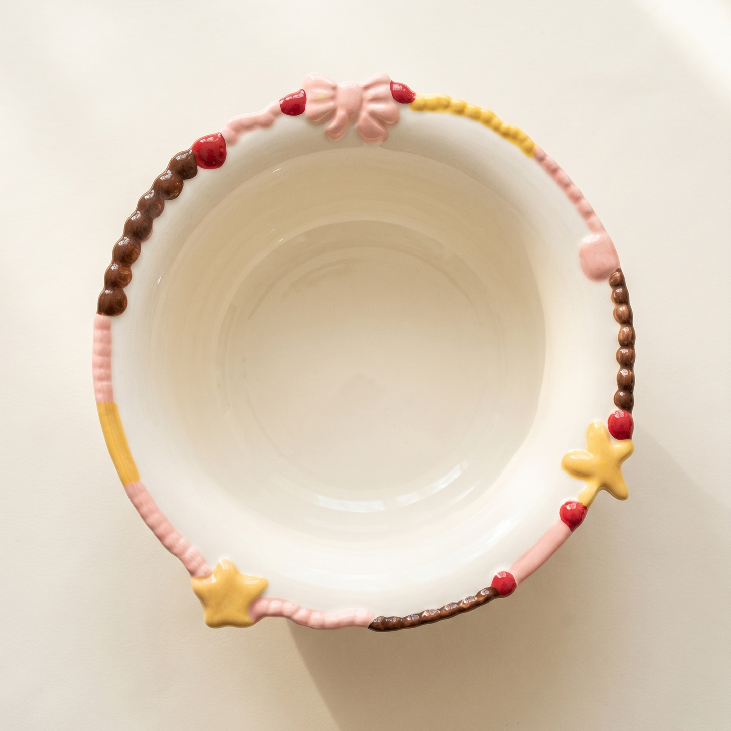 Cat Relief Ceramic Bowl 7"
