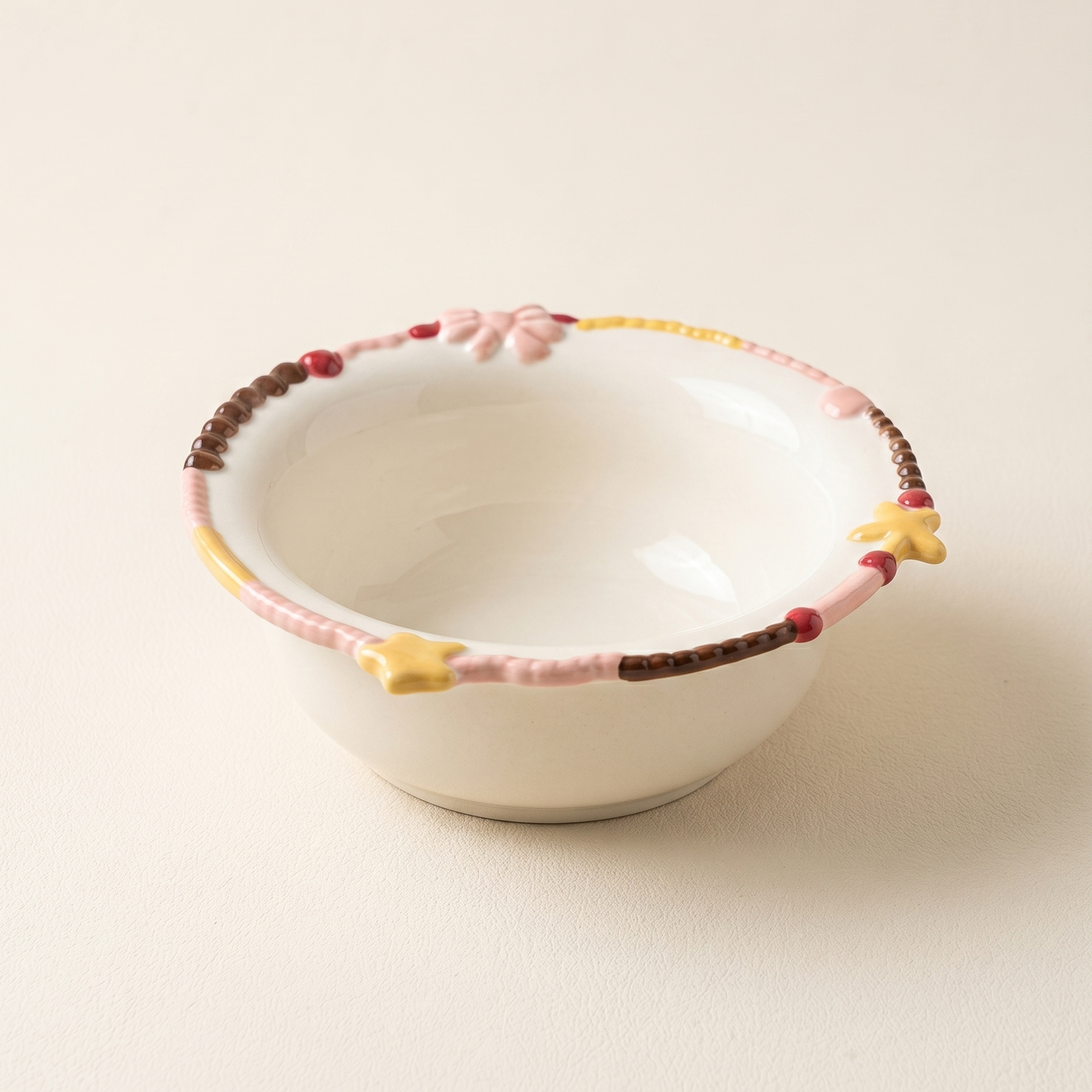 Cat Relief Ceramic Bowl 7"