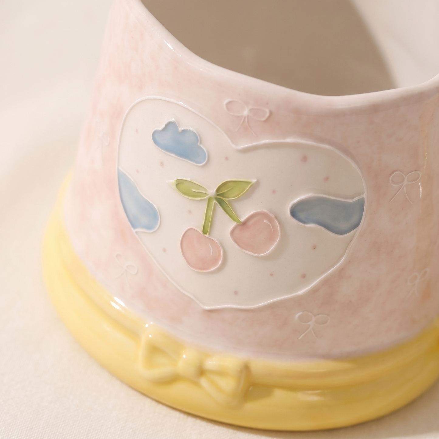 Cherry Blossom Ceramic Mug styled view - MoriMori Home