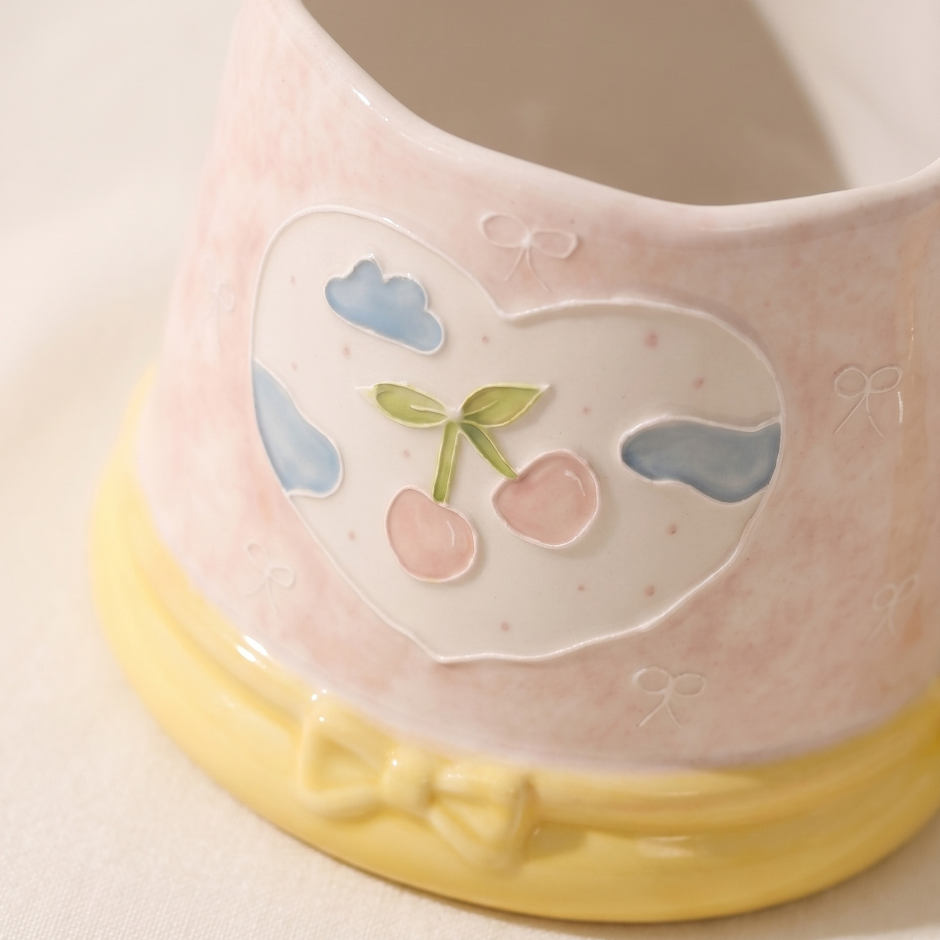 Cherry Blossom Ceramic Mug styled view - MoriMori Home