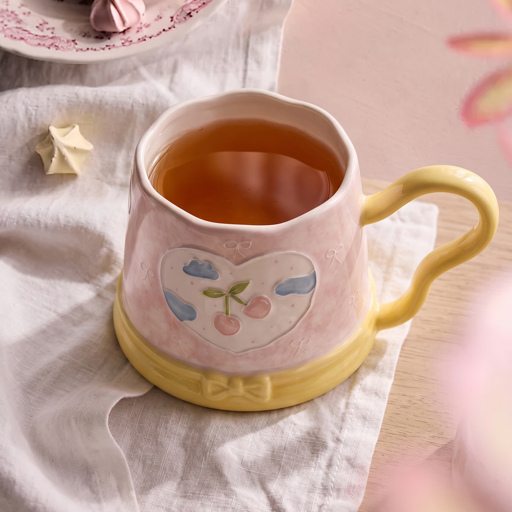 Cherry Blossom Ceramic Mug detail view - MoriMori Home