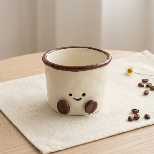 Cocoa Bean Hand-Pinch Mug · 10 oz