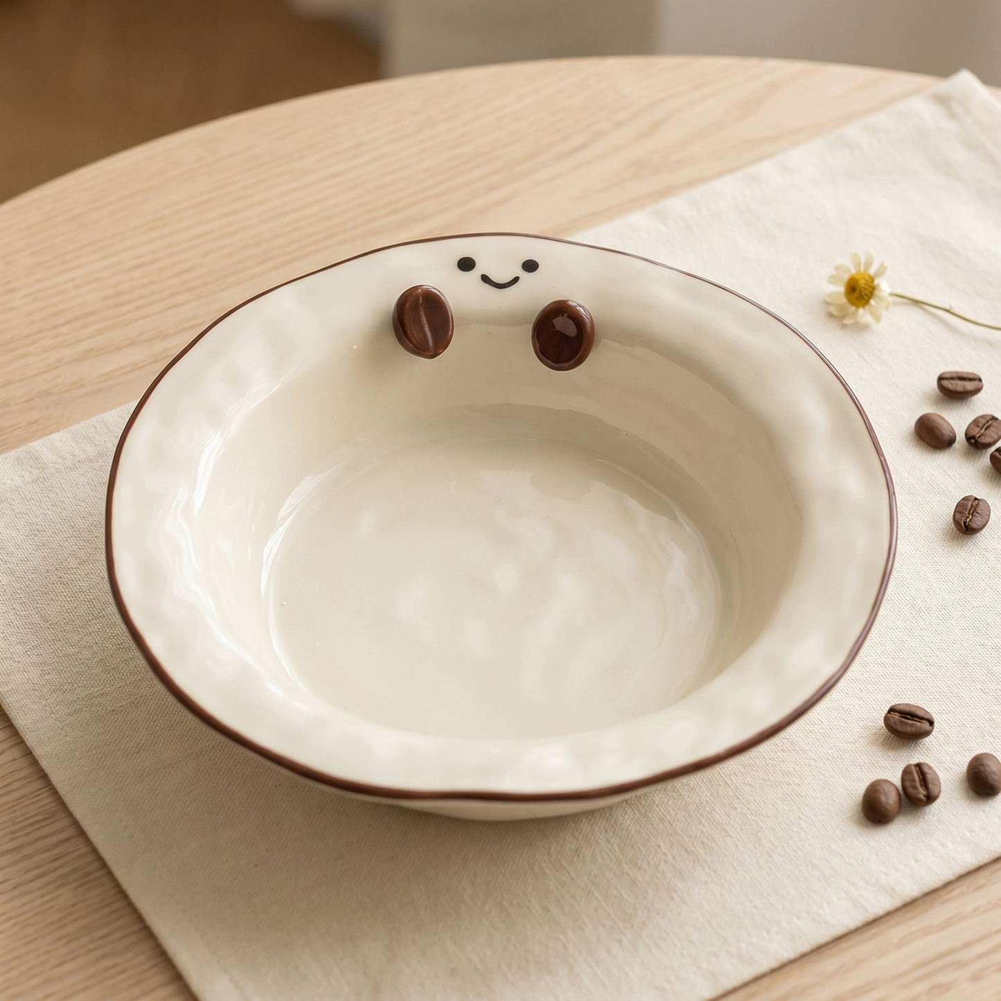 Cocoa Bean Straw Hat Plate · 8.5"