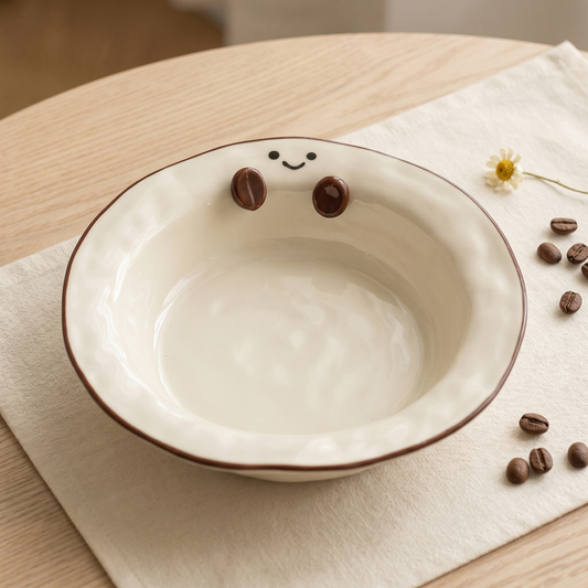 Cocoa Bean Straw Hat Plate · 8.5"