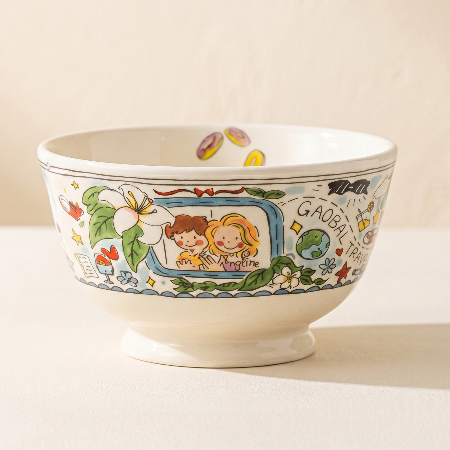 Cream Dutch Wife Ceramic Yogurt Bowl · 5"