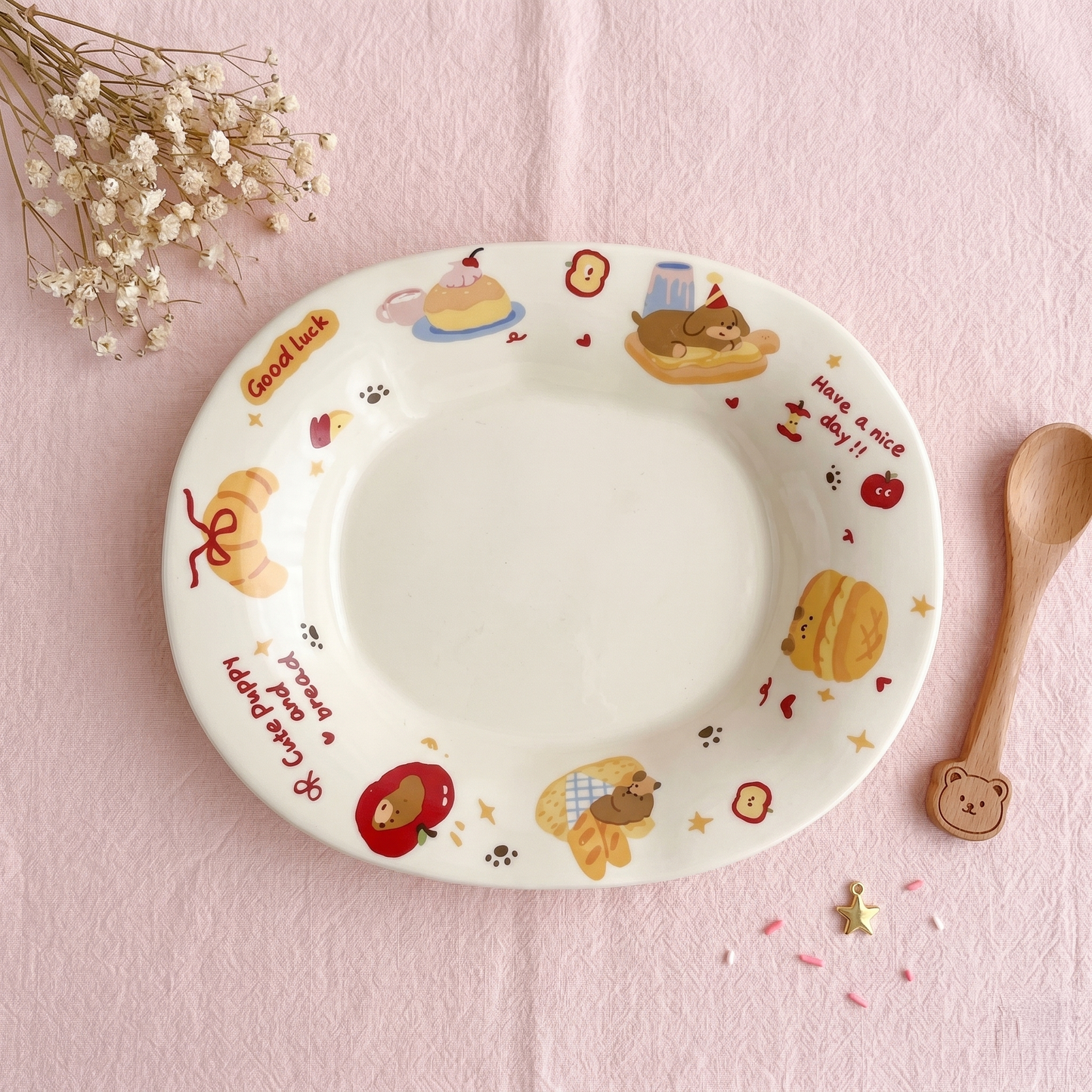 Bread Morning Oval Plate · 8.35"