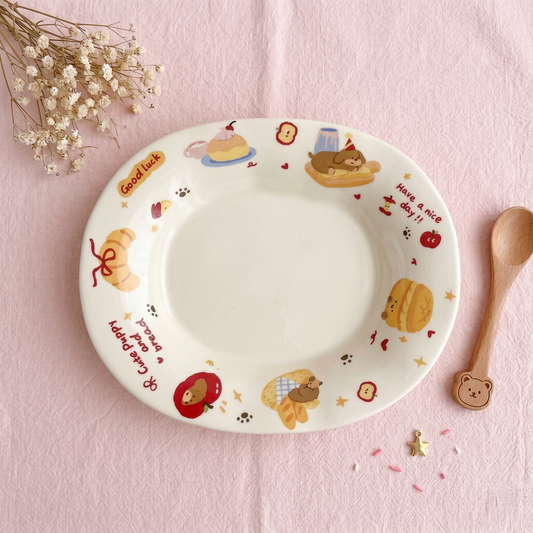 Bread Morning Oval Plate · 8.35"