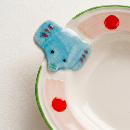 Elephant Double-Ear Fish Plate detail - MoriMori Home