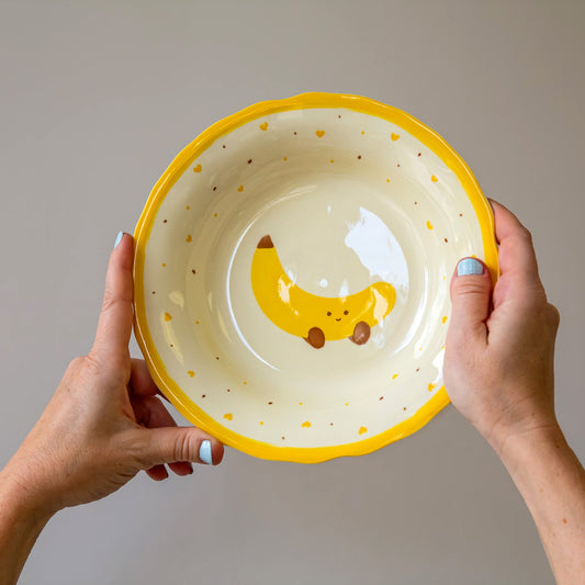 Fruit and Croissant Ceramic Plate Set lifestyle - MoriMori Home