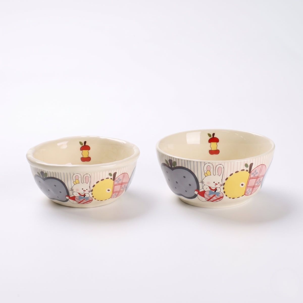 Apple Rabbit Series Ceramic Rice Bowl