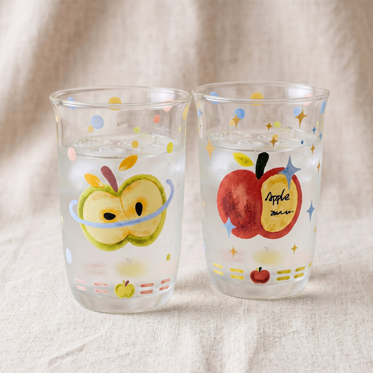 Apple Fruity Glass Cup · 16oz