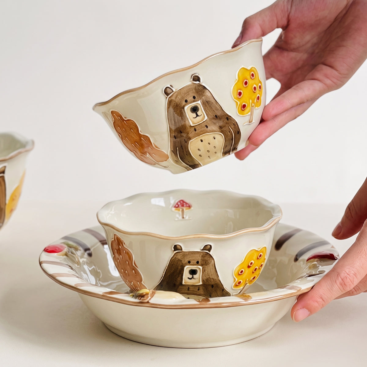 Cute Bear Forest Series Tableware · Bowls