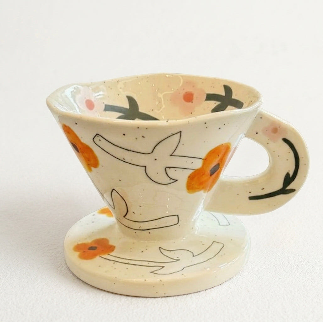 Floral Design Hand-Painted Ceramic Tableware
