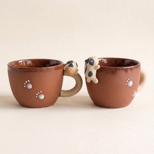 Handmade Cat Coffee Cup · 6 oz