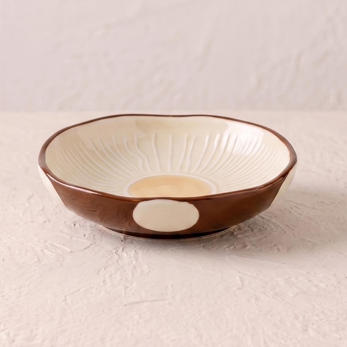 Woodland Mushroom Ceramic Sauce Dish · 4.3"