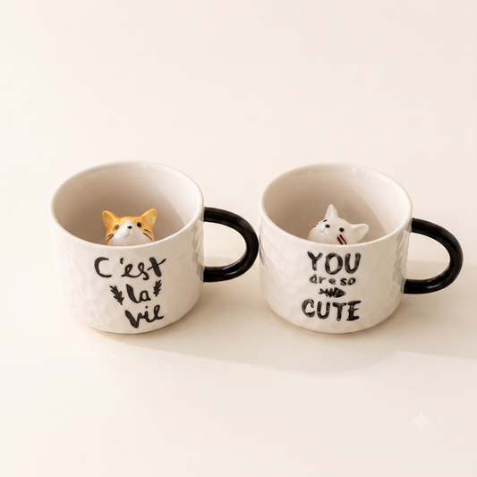 Cat Ceramic Mug · 10 oz