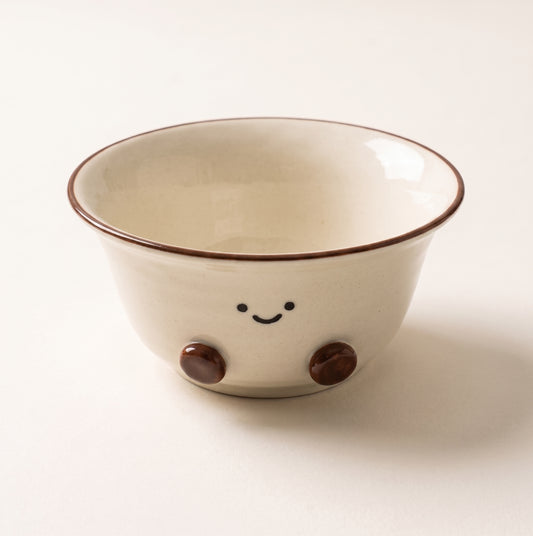 Cocoa Bean Ceramic Rice Bowl · 6.75"