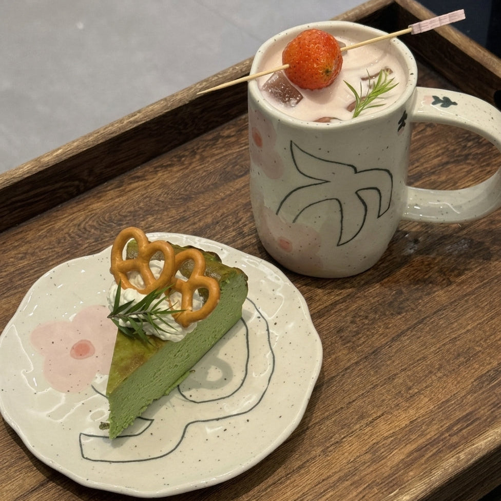 Floral Design Hand-Painted Ceramic Tableware