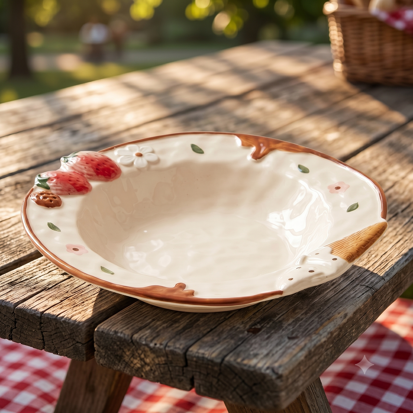 Embossed Apple Tableware Plate 9.5''