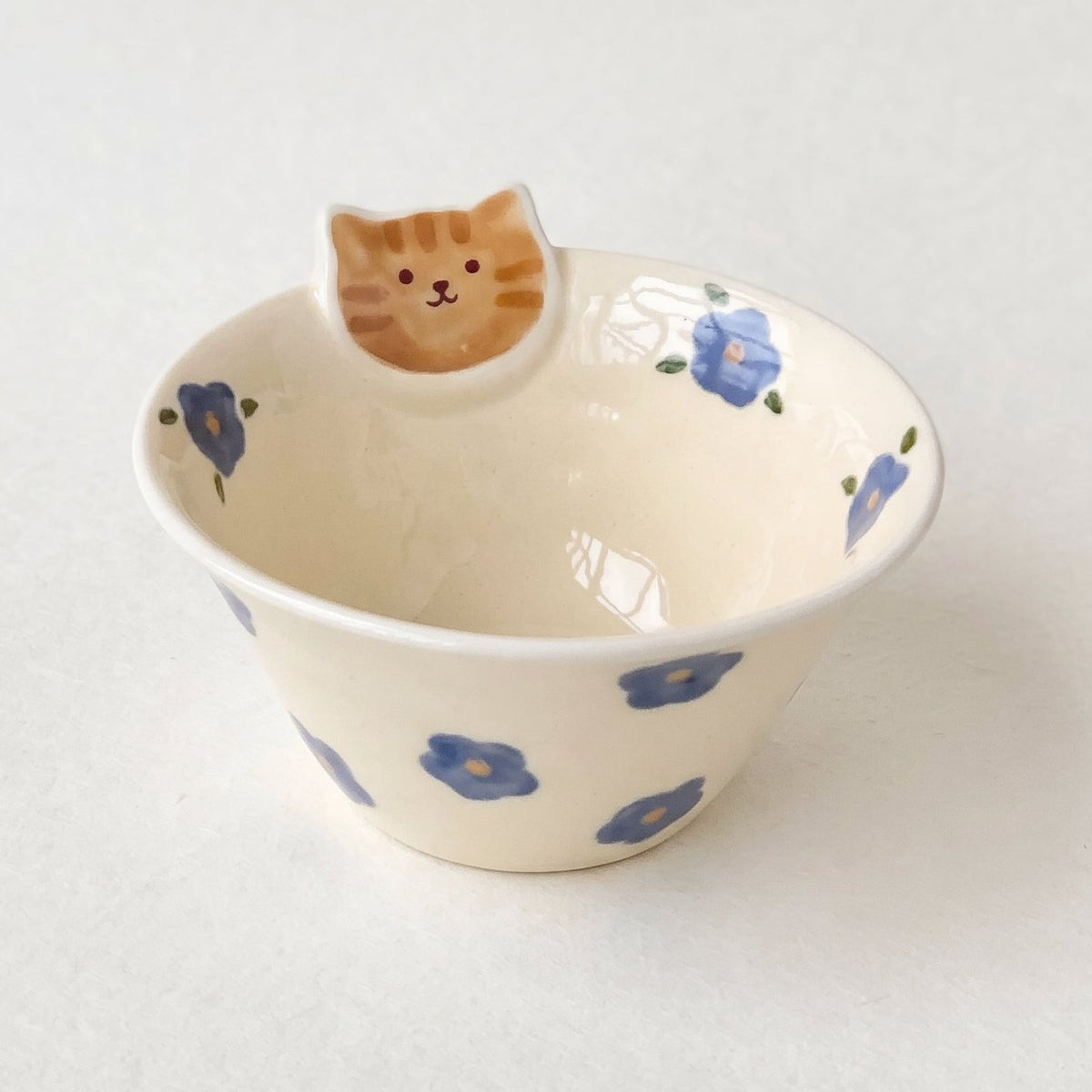 Cat Style Hand-Shaped Irregular Ceramic Bowl · 5”
