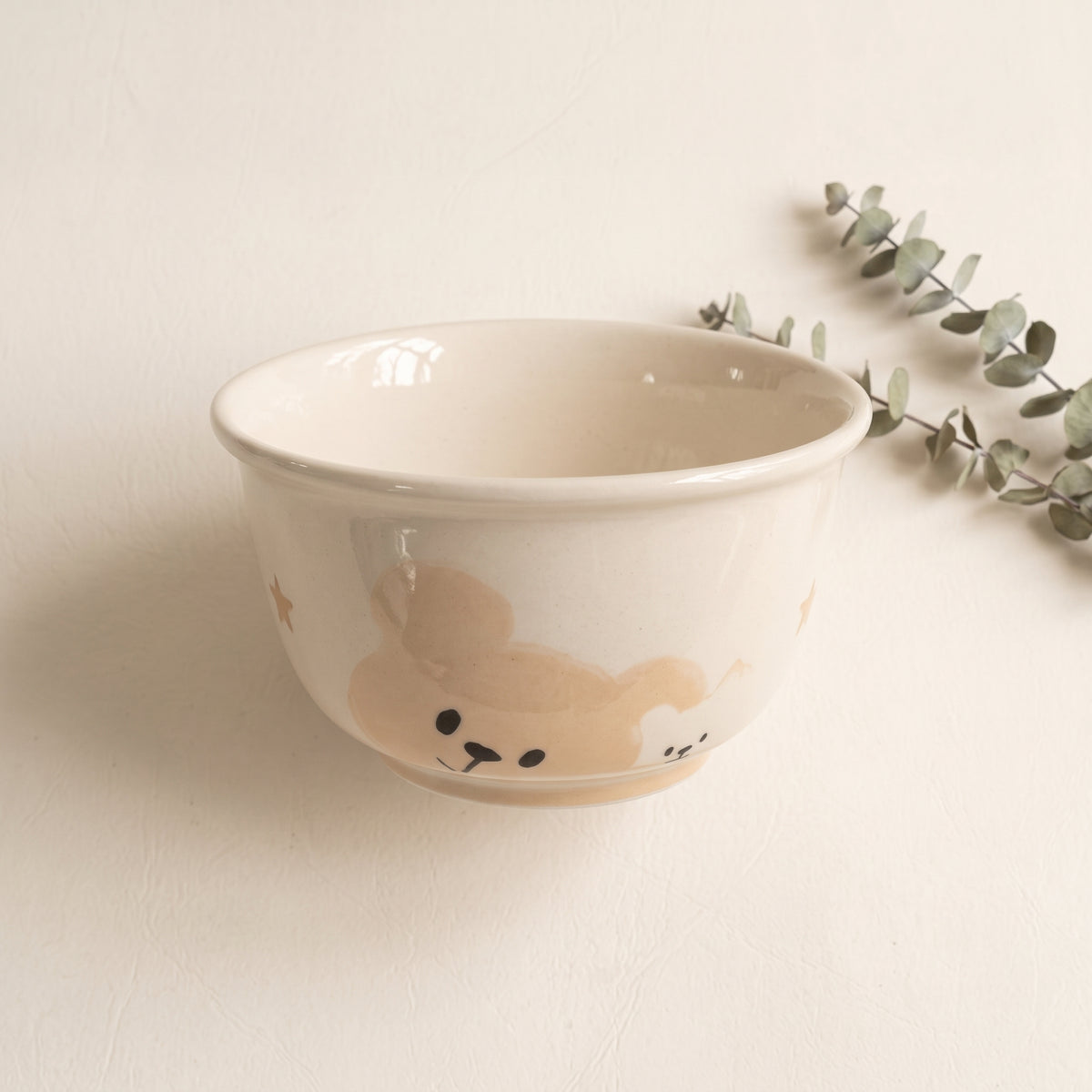 Cream Bear Ceramic Bowl · 5“