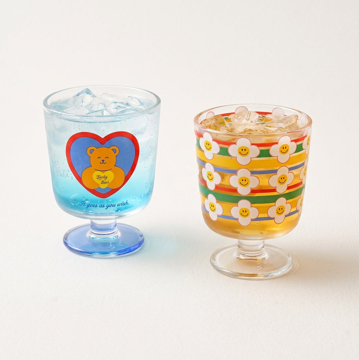 Rainbow Flower Wine Glass · 10oz